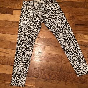 Leopard print jeans. Gently used.